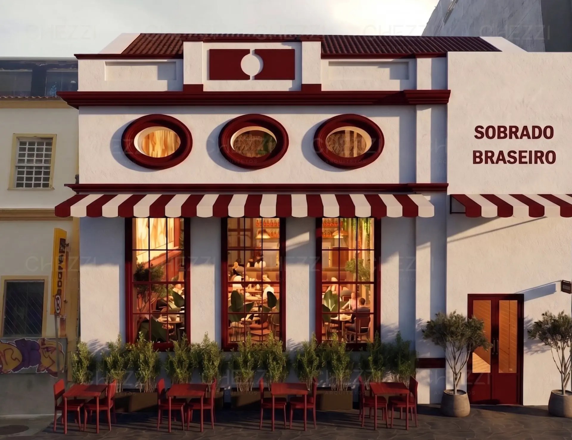 Fachada do Sobrado Braseiro na Barra